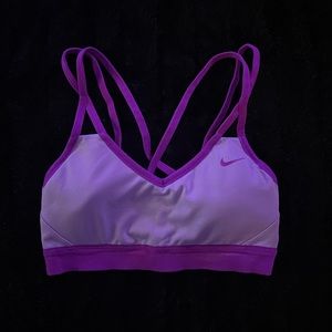Purple Nike sports bra